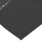 Chemin De Table Court Minuit Onyx Romance | Black Satiny Grunge Damask (Coin)