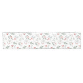 Chemin De Table Court Mistletoe and Holly Berries Pattern (Horizontal)