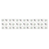 Chemin De Table Court Mistletoe Silver Bells Christmas  (Horizontal)