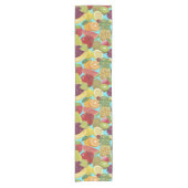 Chemin De Table Court Mixed Tropical Fruit Illustration Pattern (Devant)