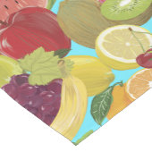 Chemin De Table Court Mixed Tropical Fruit Illustration Pattern (Coin)