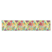 Chemin De Table Court Mixed Tropical Fruit Illustration Pattern (Horizontal)