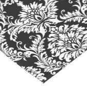Chemin De Table Court Modèle Damas noir et blanc (Coin)