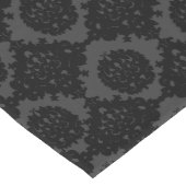 Chemin De Table Court Modèle Damas noir et gris (Coin)