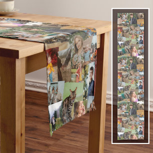 Chemin De Table Court Modèle de collage de photos qui se chevauchent au