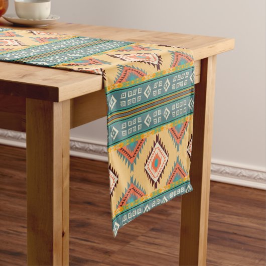 Chemin De Table Court Modèle de conception Navajo Ikat (In Situ)