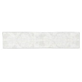 Chemin De Table Court Modèle de Damas en gris (Horizontal)