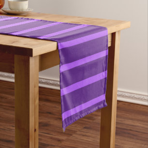 Chemin De Table Court Modèle élégant tendance rayures violet royal