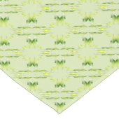 Chemin De Table Court Modèle floral baroque de vert de chaux de style (Coin)