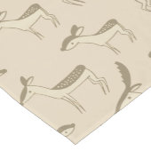 Chemin De Table Court Modern Deer Illustration Beige Pattern (Coin)