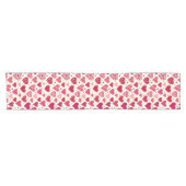 Chemin De Table Court Modern Red & Pink Hearts Pattern (Horizontal)