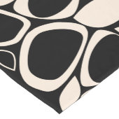 Chemin De Table Court Modern Stylish Black Cream Abstract Pattern (Coin)