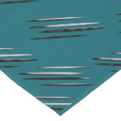 Chemin De Table Court Moderne Afrocentré - Silver et Black Motif Line (Coin)