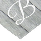 Chemin De Table Court Moderne Gris Rustique Agritourisme Monogramme (Coin)