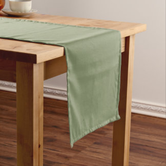 Chemin De Table Court Moderne Héritage Uni Vert de mousse