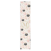 Chemin De Table Court Monogramme de citrouille moderne – Initiale person (Devant)