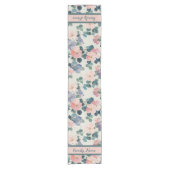 Chemin De Table Court Monogramme floral (Devant)