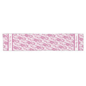 Chemin De Table Court Monogramme rose foncé Motif (Horizontal)