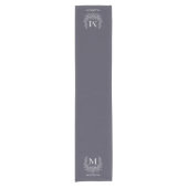 Chemin De Table Court Monogramme rustique personnalisé initial (Devant)