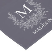 Chemin De Table Court Monogramme rustique personnalisé initial (Coin)