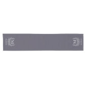 Chemin De Table Court Monogramme rustique personnalisé initial (Horizontal)