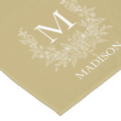 Chemin De Table Court Monogramme rustique personnalisé initial (Coin)