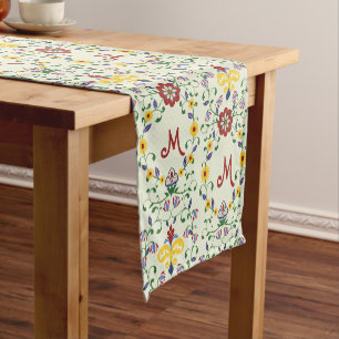 Chemin De Table Court Monogramme scandinave Motif scandinave de roupie n