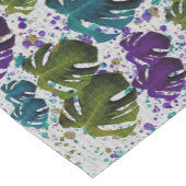 Chemin De Table Court Monstera Feuilles Tropical (Coin)