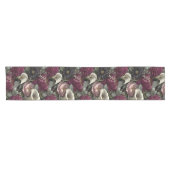 Chemin De Table Court Moody Floral Pattern with Dahlias and Calla Lilies (Horizontal)