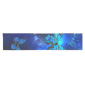 Chemin De Table Court Morpho Butterfly in the Dark Background (Horizontal)