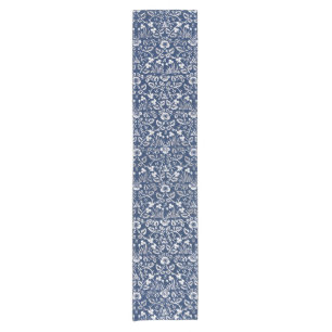 Chemin De Table Court Morris Vintage 1882 Motif Arrière - plan bleu