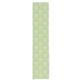 Chemin De Table Court Moss Green Damask (Devant)
