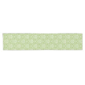 Chemin De Table Court Moss Green Damask (Horizontal)