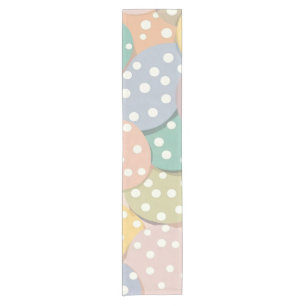 Chemin De Table Court Motif à points Polka sans couleur pastel