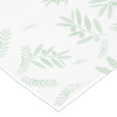 Chemin De Table Court Motif à table courte de la branche d'olive naturel (Coin)