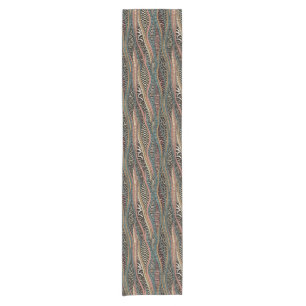 Chemin De Table Court Motif abstrait dans le style ethnique