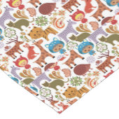 Chemin De Table Court Motif abstrait d'enfant et d'animaux (Coin)