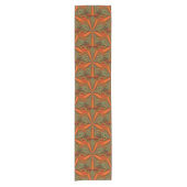 Chemin De Table Court Motif Abstrait Orange Et Vert 3 (Devant)