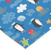 Chemin De Table Court motif avec le thème de mer (Coin)