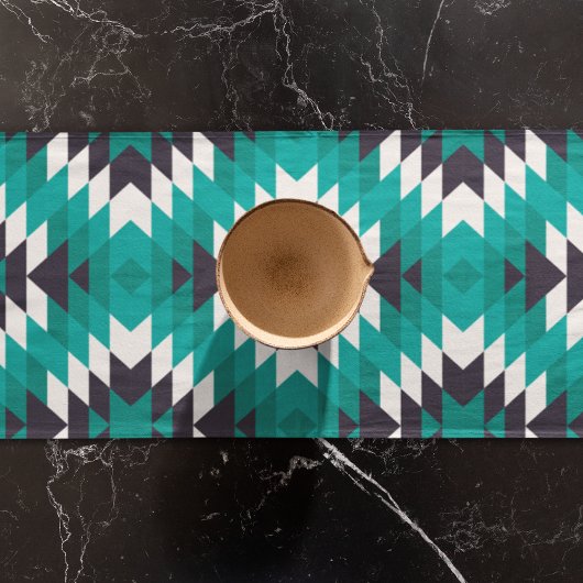 Chemin De Table Court Motif aztèque traditionnel