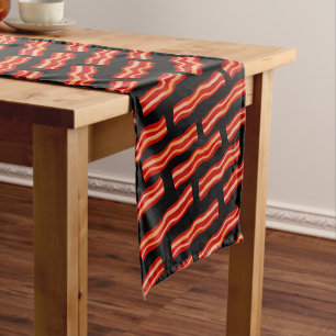 Chemin De Table Court Motif Bacon savoureux