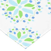 Chemin De Table Court Motif bleu et vert (Coin)