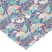 Chemin De Table Court Motif bleu tropical de paresse (Coin)