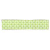 Chemin De Table Court motif carré rond vert citron moderne (Horizontal)