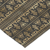 Chemin De Table Court motif carrelé art déco or noir (Coin)