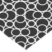 Chemin De Table Court Motif Cercle noir et blanc (Coin)