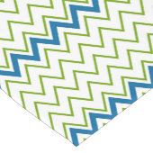 Chemin De Table Court Motif Chevron bleu et vert (Coin)