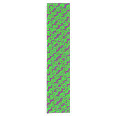 Chemin De Table Court Motif chevron zigzag vert violet (Devant)