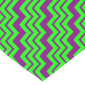 Chemin De Table Court Motif chevron zigzag vert violet (Coin)