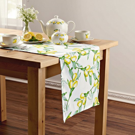 Chemin De Table Court Motif citrons